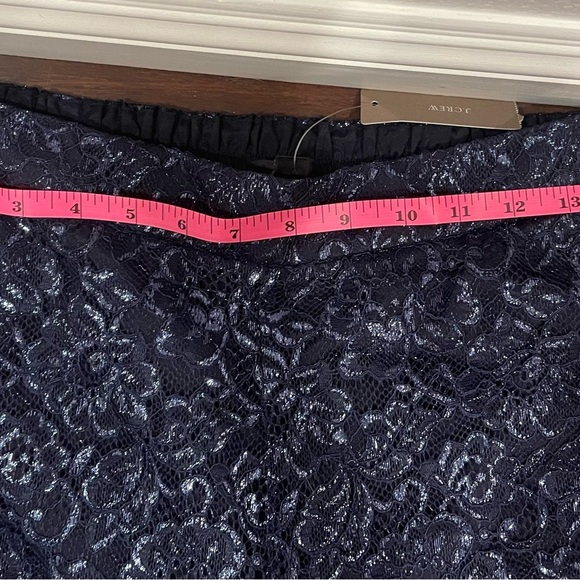 J CREW Navy Blue Floral Lace Pants NWT 4 - Picture 4 of 9